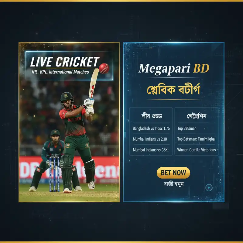 Megapari BD ক্রিকেট বেটিং এবং লাইভ প্রেডিকশন